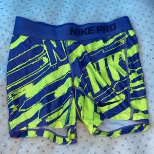 Purple and Green Nike Shorts